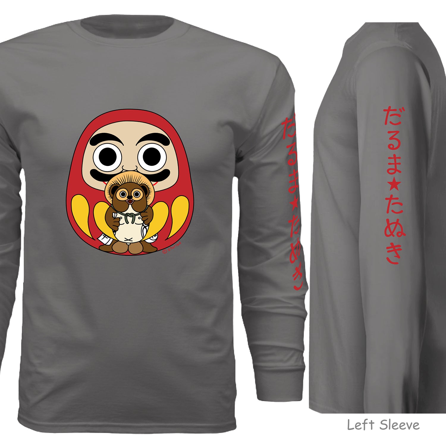 Daruma and Tanuki Long Sleeve- Unisex