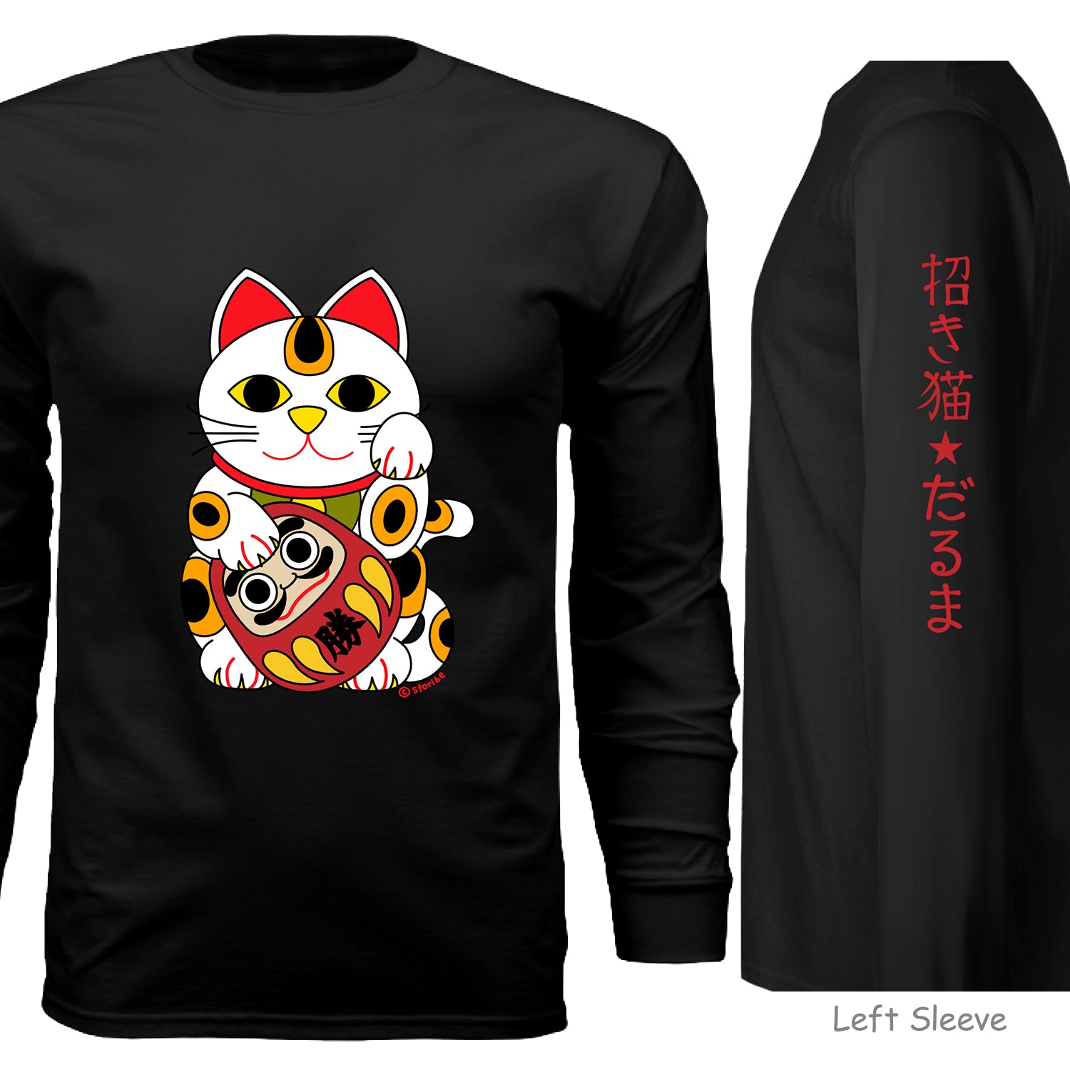 Lucky cat and Daruma Long Sleeve - Unisex