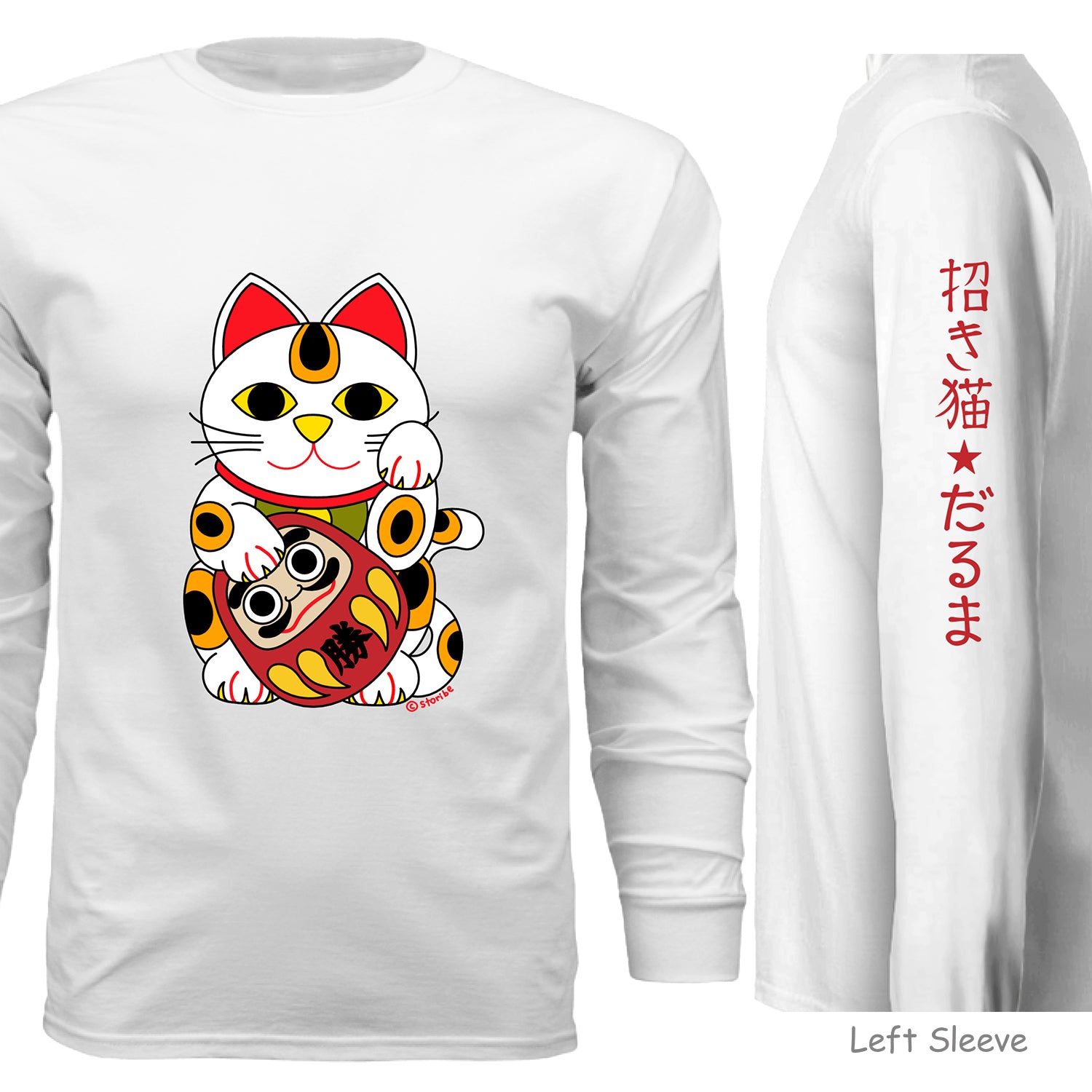 Lucky cat and Daruma Long Sleeve - Unisex