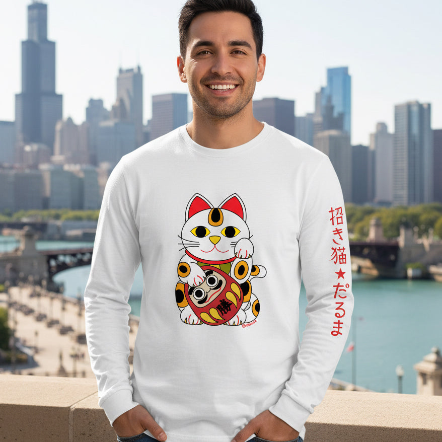 Lucky cat and Daruma Long Sleeve - Unisex
