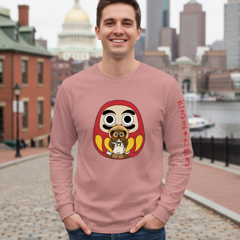 Daruma and Tanuki Long Sleeve- Unisex