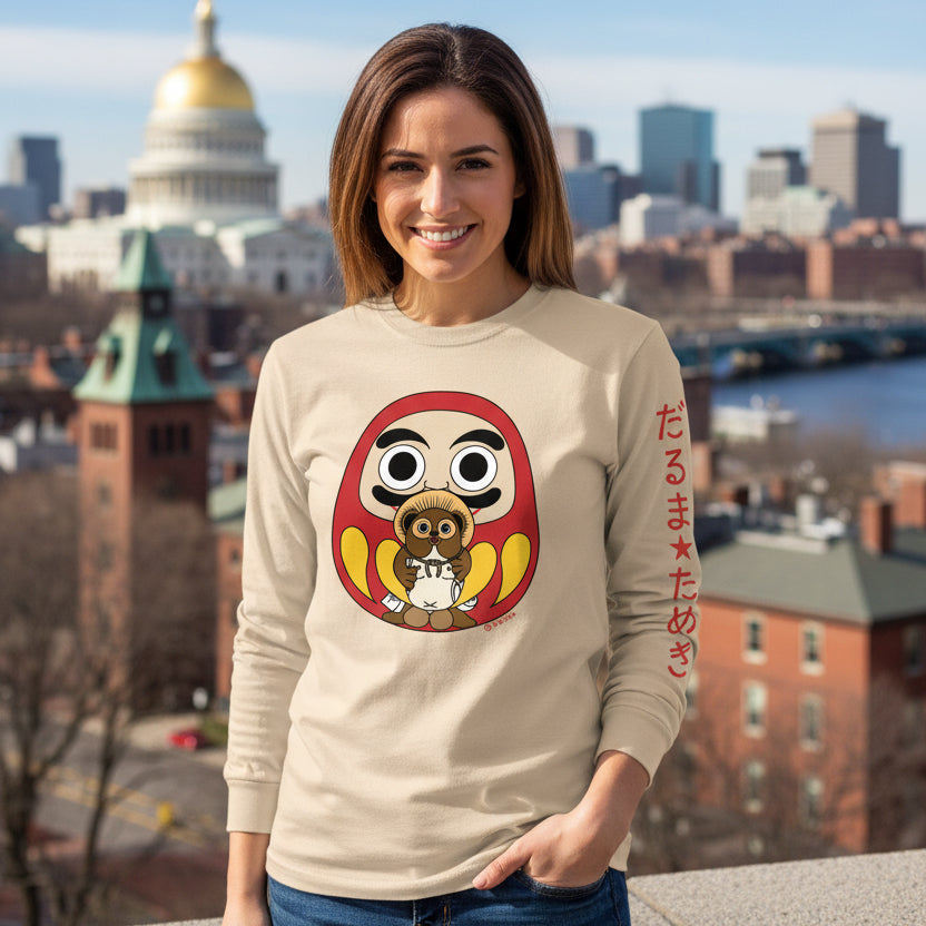 Daruma and Tanuki Long Sleeve- Unisex