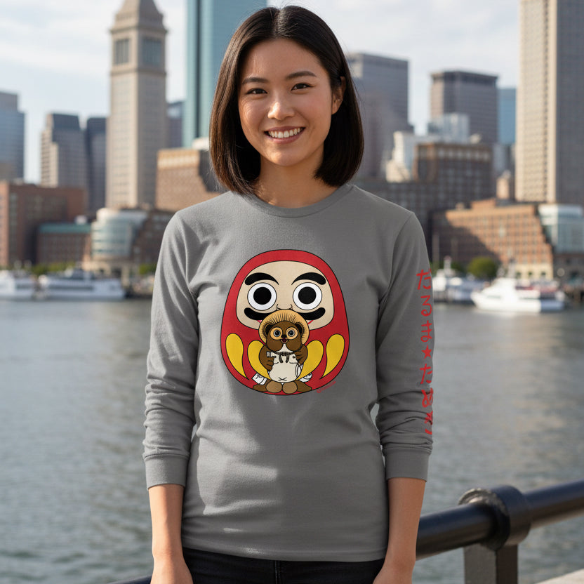 Daruma and Tanuki Long Sleeve- Unisex