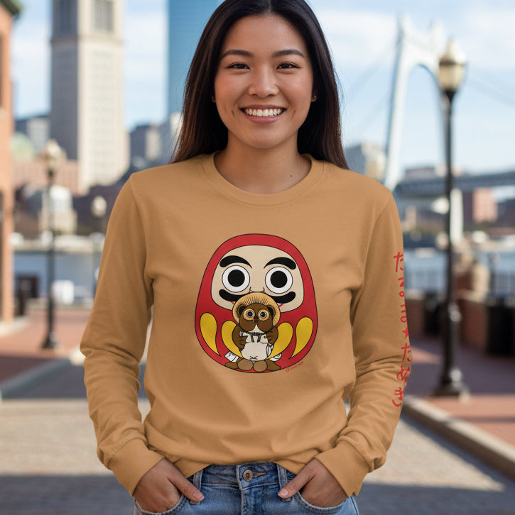 Daruma and Tanuki Long Sleeve- Unisex